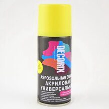 Аэрозоль DECORIX эмаль универсальная желтый  (520мл)  0101-07 DX