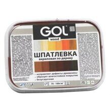 Шпатлевка по дереву акриловая МАСТЕР GOL wood Черное дерево (0,15кг)  цв.№250.12